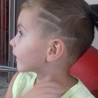 Children's haircuts in the beauty salon "Powder" in Odessa. Do according to the action.