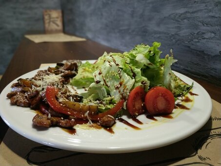 Salads at the nakama sushi bar. order sushi at a discount.