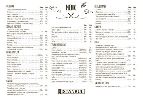 Istanbul Cafe menu Dnipro 9