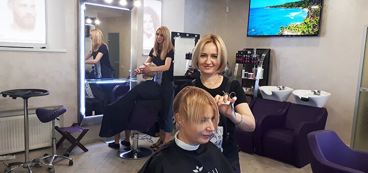 Haircut with styling in the salon "Fast Fashion Brelil Professional" at a discount in Kyiv