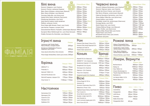 Ресторан европейской кухни Фамилия. Посещайте по акции 10