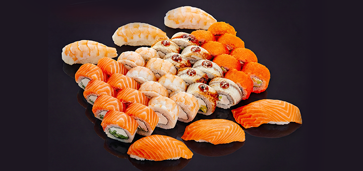 Доставка суши Amo Sushi. Заказывайте по акции 3
