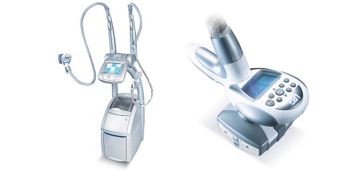The device for LPG massage in the beauty salon "Mont Blanc" in Kiev. Sign up for a vacuum roller massage at a discount.