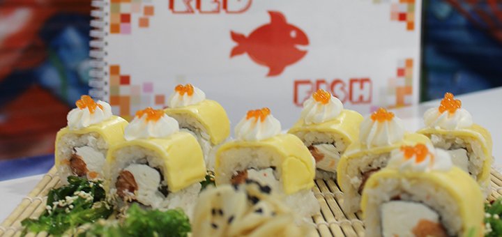 Скидка на все суши, роллы и сеты в новом суши-маркете «Red Fish»