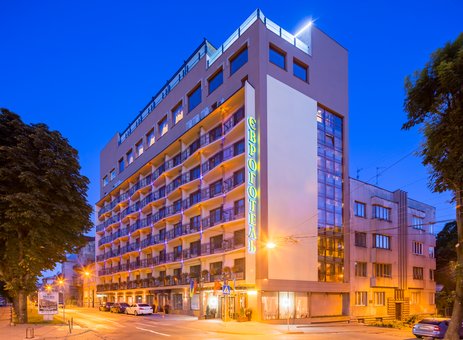 Interior at the Eurohotel in Lviv. Remove by promotion