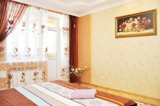Bedroom of VIP apartments on Osokorki «Wellcome24» in Kiev. Rent at a discount.