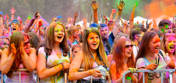 Promotion on entrance ticket to the international Holi festival of colors in Kiev