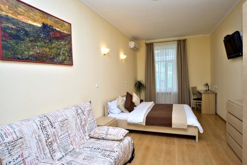 Стандартний двомісний номер в апарт-готелі «heart kiev apart hotel» в києві. зняти номер недорого